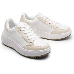 Dream Paris SDFN2413W Sneakers Women's US 8 White Leather Comfort Shoes ZOGG262